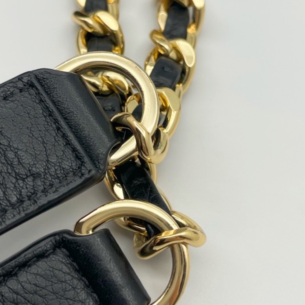 Tory Burch Black Marion Slouchy Shoulder Bag Purse with Gold Chain - Picture 10 of 14